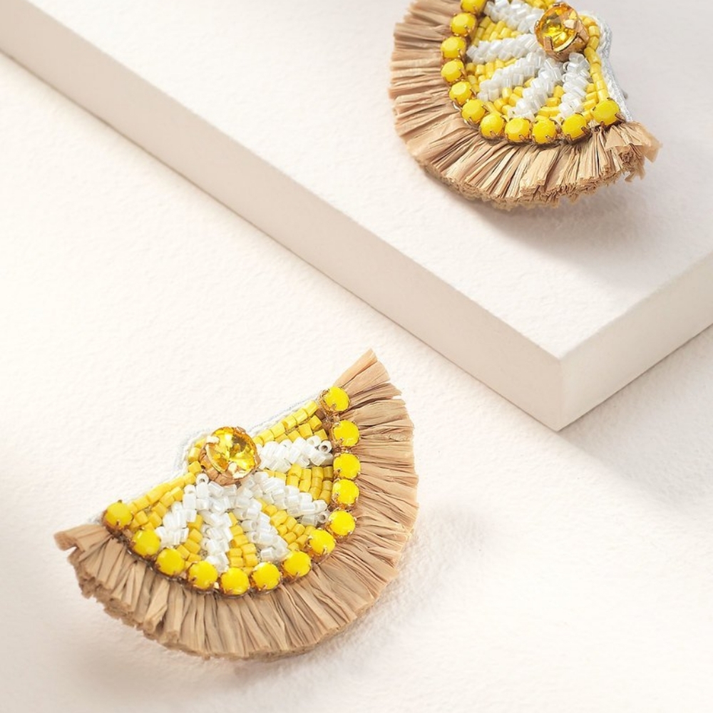 Stella & Dot Embroidered Earrings